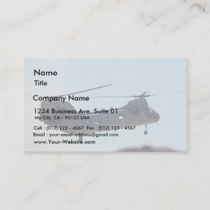 Helicopter In Air Business Card