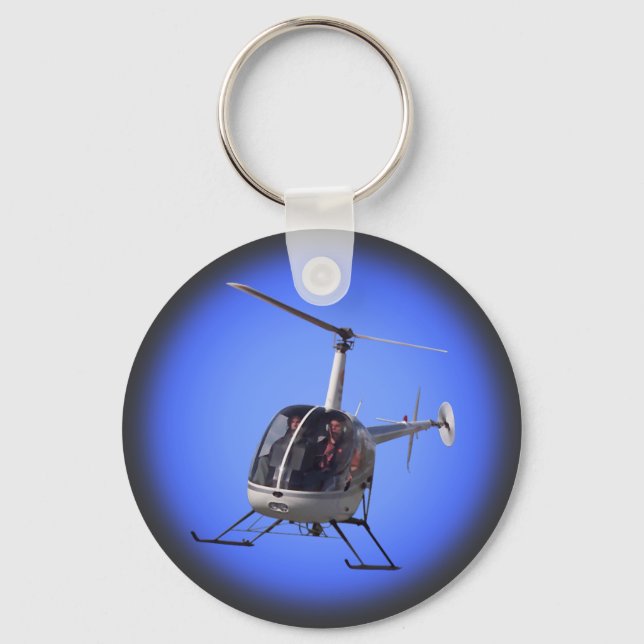 Helicopter Key Chain Cool Flying Helicopter Gifts (Front)