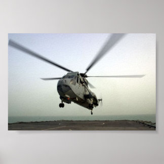 HELICOPTER LANDING POSTER