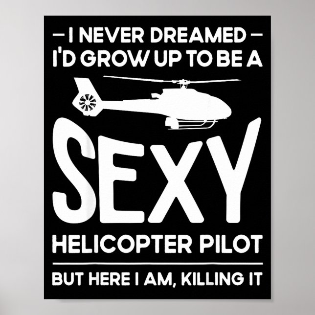 Helicopter Lot Design For Men Women Helicopter Lov Poster (Front)