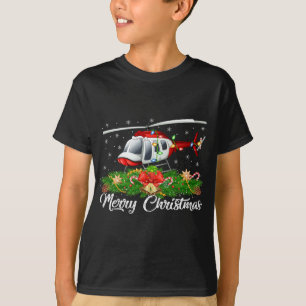 Helicopter Lover Matching Santa Hat Helicopter Chr T-Shirt
