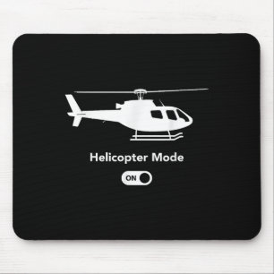 Helicopter Mode On - Funny Aeroplane Aviation Desi Mouse Mat
