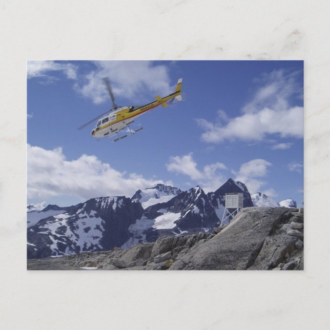 Helicopter on the Juneau Icefield Postcard (Front)