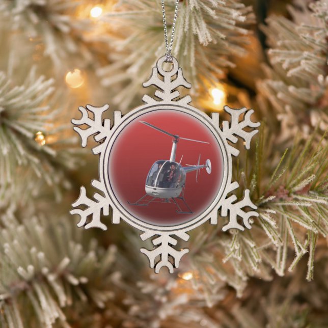 Helicopter Ornament Personalise Chopper Decoration (Tree)