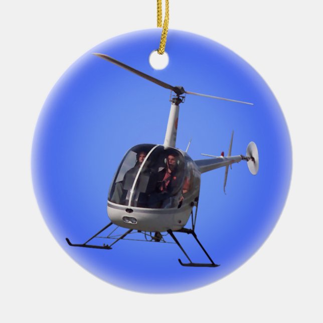Helicopter Ornament Personalised Chopper Decoratio (Front)