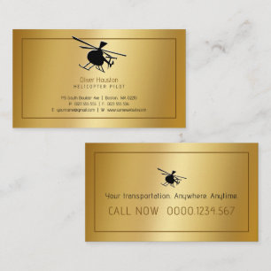 Helicopter Pilot   Air Taxi Business Card