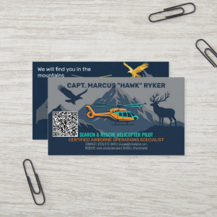 Helicopter Pilot Business Card