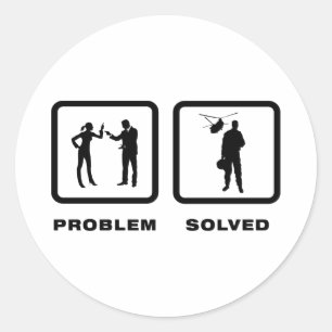 Helicopter Pilot Classic Round Sticker