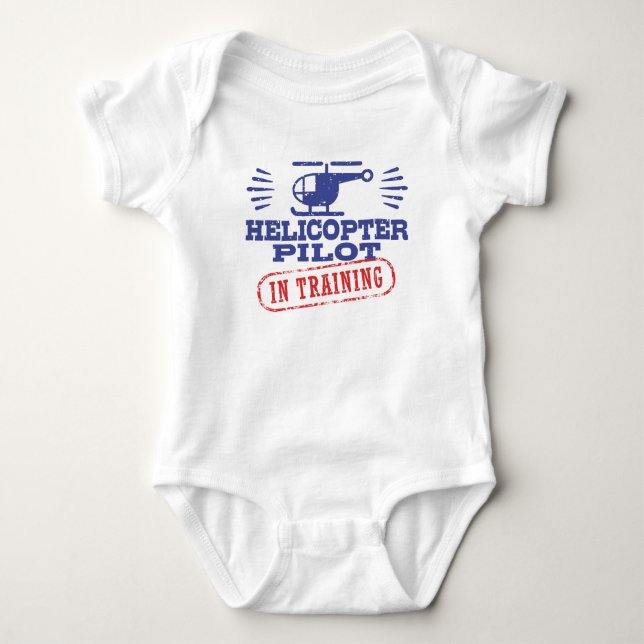 Helicopter Pilot In Training Baby Bodysuit (Front)