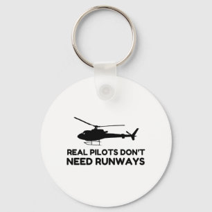 Helicopter PILOT RUNWAYS Key Ring