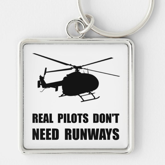 Helicopter Pilot Runways Key Ring (Front)