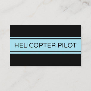 Helicopter Pilot Stripe Business Card