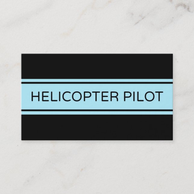 Helicopter Pilot Stripe Business Card (Front)