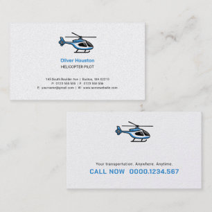 Helicopter Pilot   Transportation Business Card