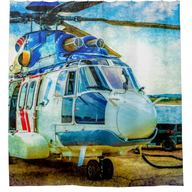 Helicopter Shower Curtain (Front)
