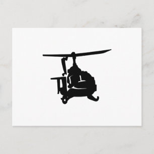 Helicopter Silhouette Postcard
