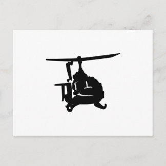 Helicopter Silhouette Postcard