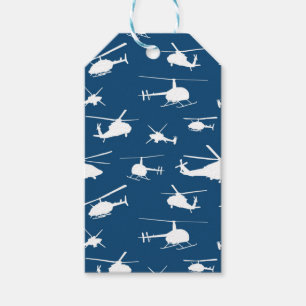 Helicopter Silhouettes // Navy Blue // Gift Tags