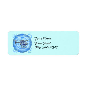 Helicopter Sky Chopper address Label