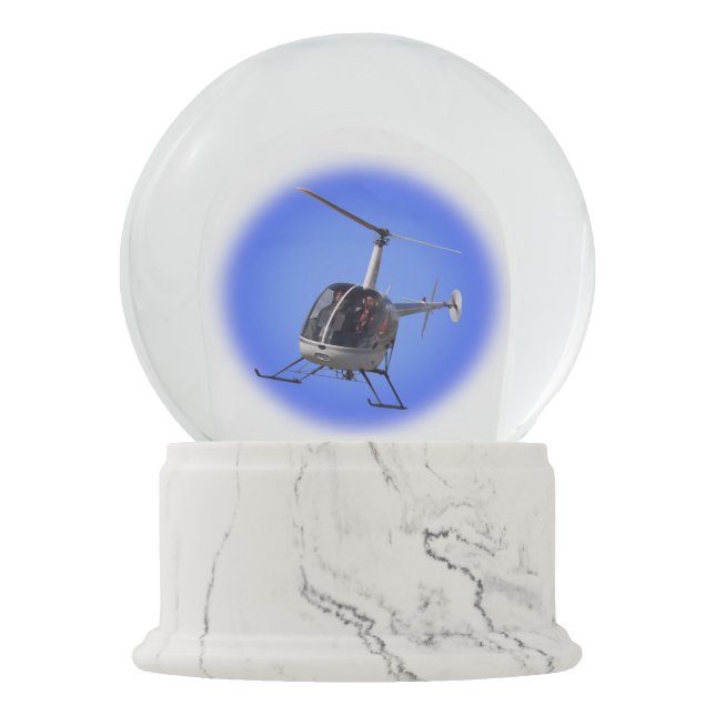 Helicopter Snow Globe Personalised Chopper Gifts (Front)