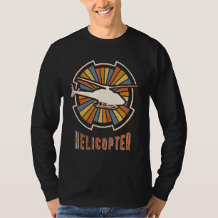 Helicopter Vintage Classic Retro Love T-Shirt