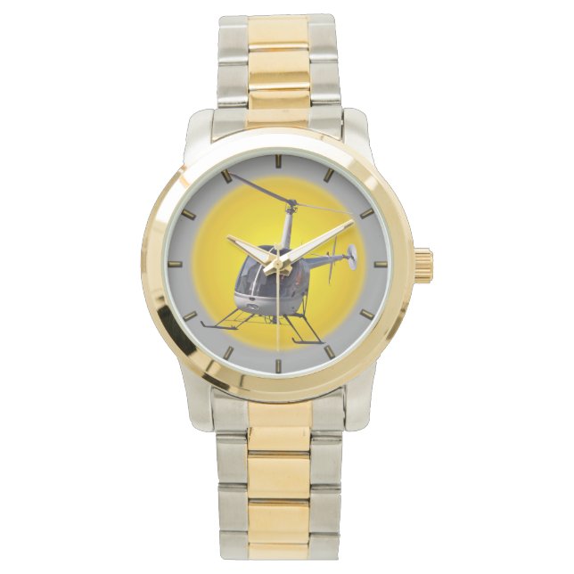 Helicopter Watch Cool Flying Helicopter Wristwatch (Front)