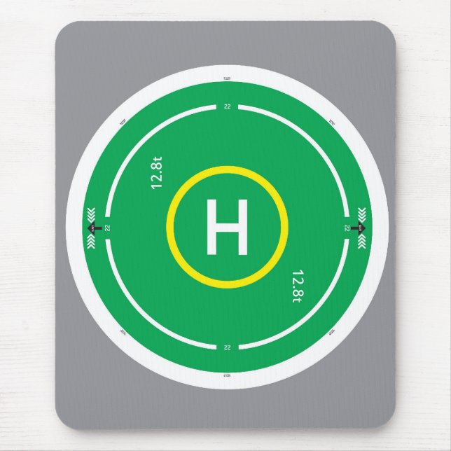 HeliDECK green Mouse Mat (Front)