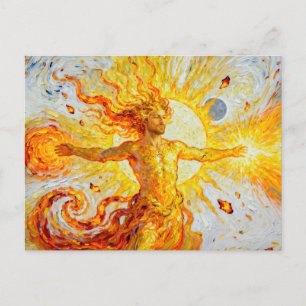Helios God of the Sun from Greek Mythology Postcard