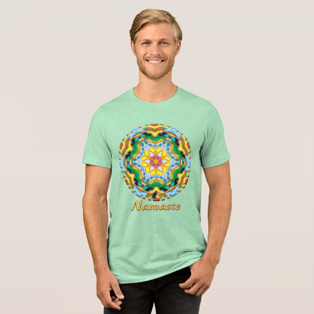 Helios Namaste Kaleidoscope Tri-Blend Shirt (Front Full)