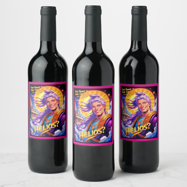 Helios. Wine Label (Bottles)