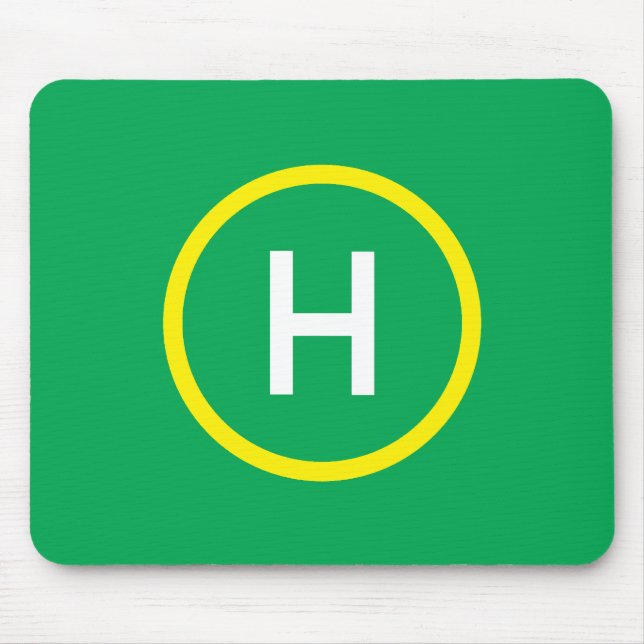 Helipad Mousepad Solid Green (Front)