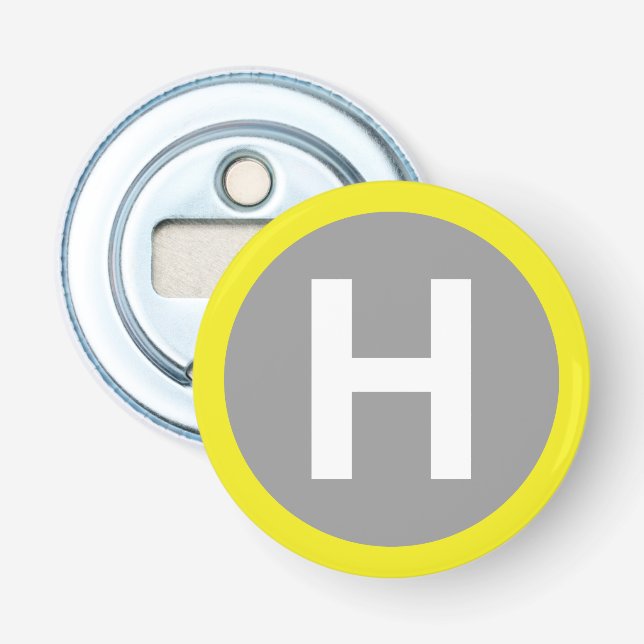 Helipad Sign Bottle Opener (Front)