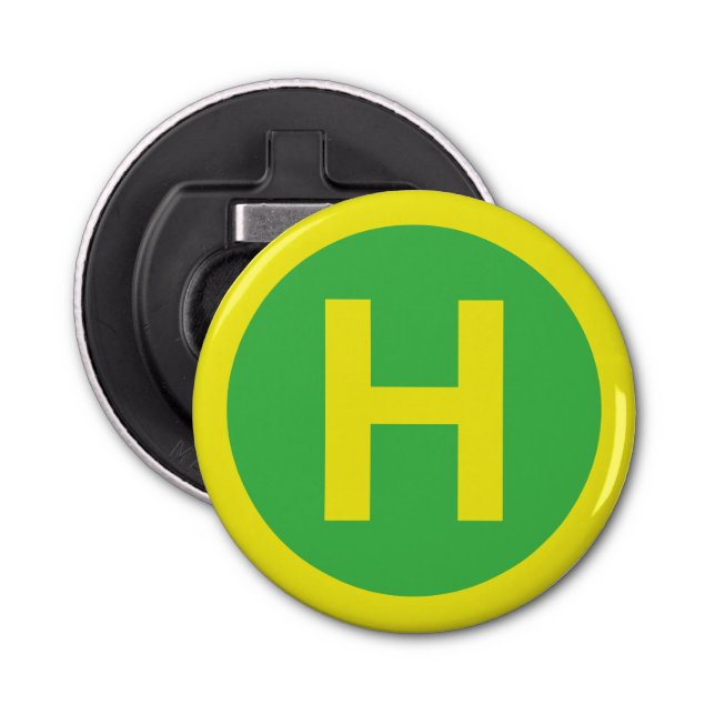 Helipad Sign Bottle Opener (Front)