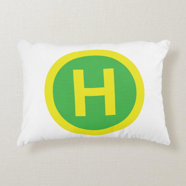 Helipad Sign Decorative Cushion (Front)