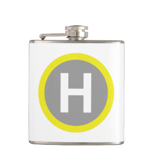 Helipad Sign Hip Flask