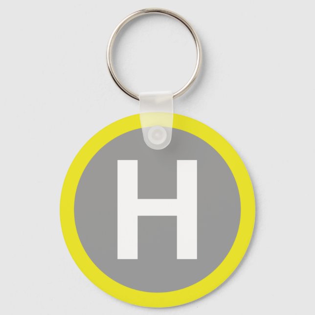 Helipad Sign Key Ring (Front)