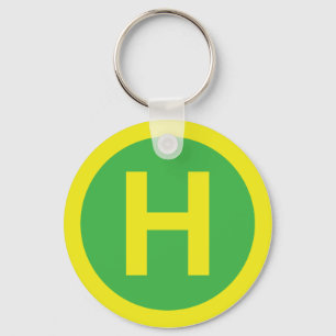 Helipad Sign Key Ring