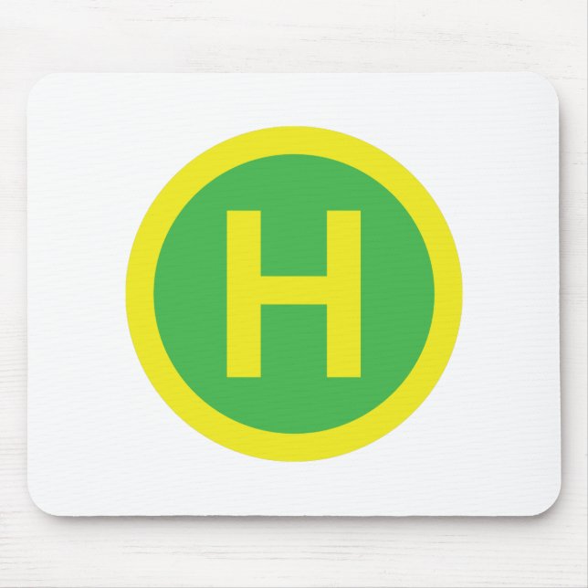 Helipad Sign Mouse Mat (Front)