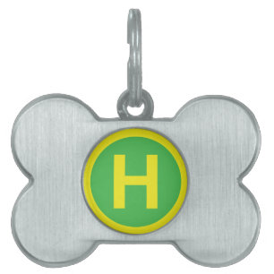Helipad Sign Pet ID Tag
