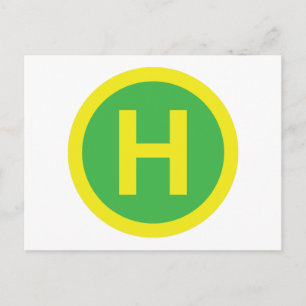 Helipad Sign Postcard