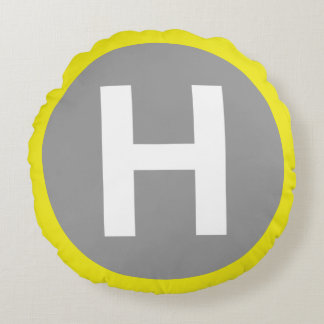 Helipad Sign Round Cushion