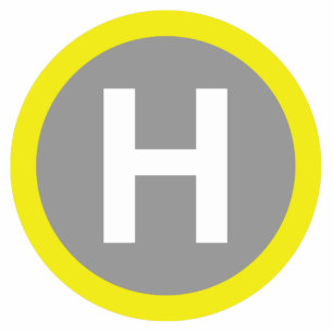 Helipad Sign Standing Photo Sculpture