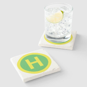 Helipad Sign Stone Coaster