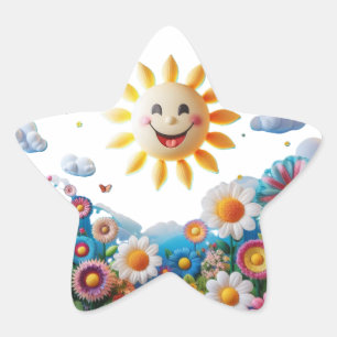 Helium balloons are lightweight star sticker