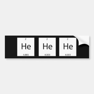Helium Bumper Sticker