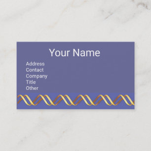 HELIX BIOTECH Geometric Gold Swirls In Blue Business Card