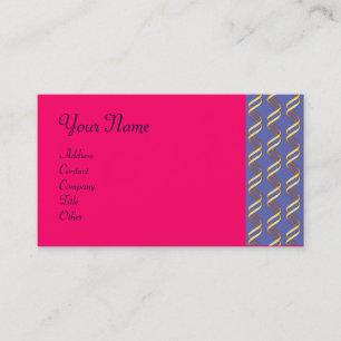 HELIX BIOTECH Gold Swirls In Blue,Pink Fuchsia Business Card