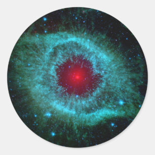 Helix Nebula Infrared Spitzer Classic Round Sticker