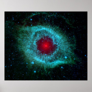 Helix Nebula Infrared Spitzer Poster