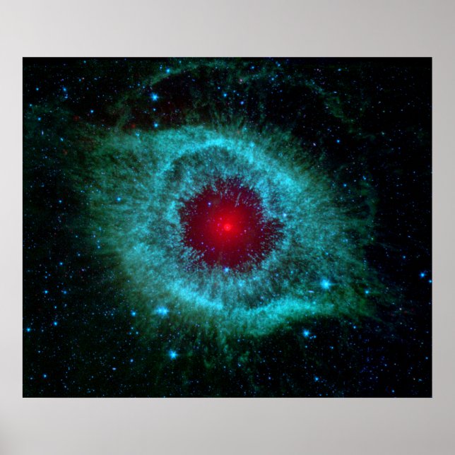 Helix Nebula Infrared Spitzer Poster (Front)